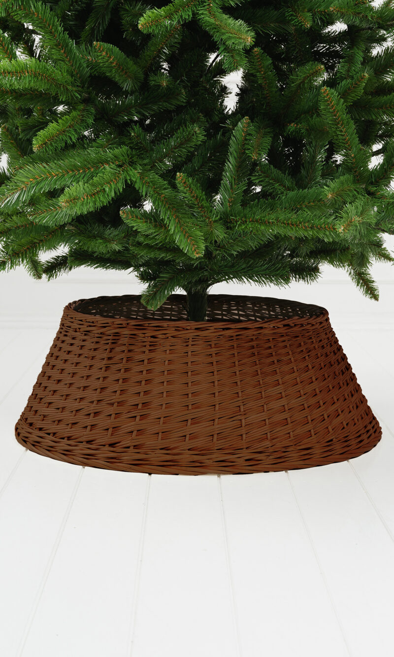 Punutud korv, pruun, D70cm